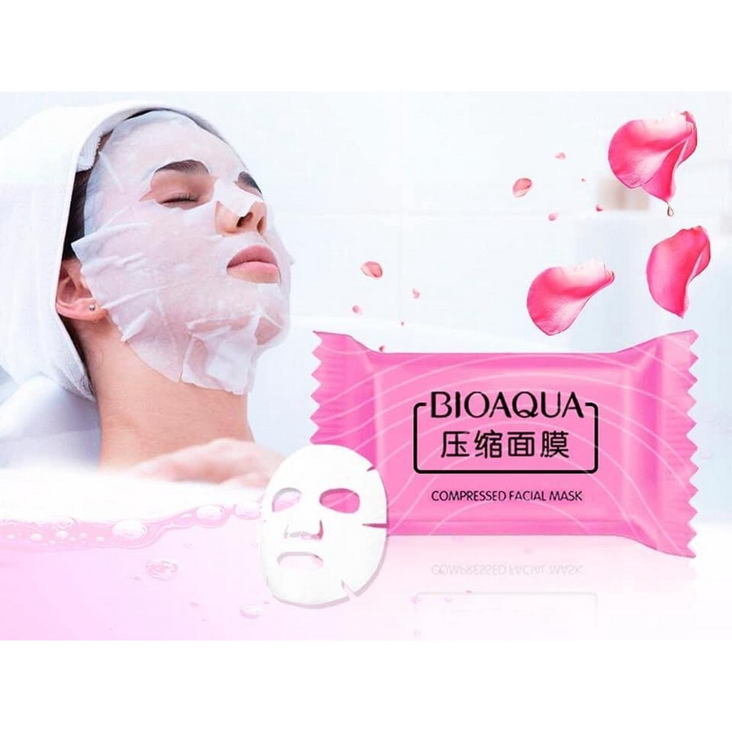 (Eceran) Masker Wajah Bioaqua Candy Permen Tablet DIY Kompres Compresed Facial Sheet Mask