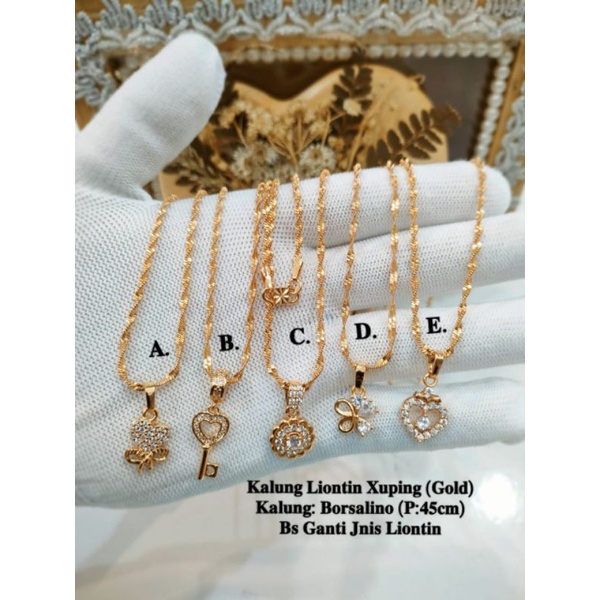 Kalung borsalino liontin xuping