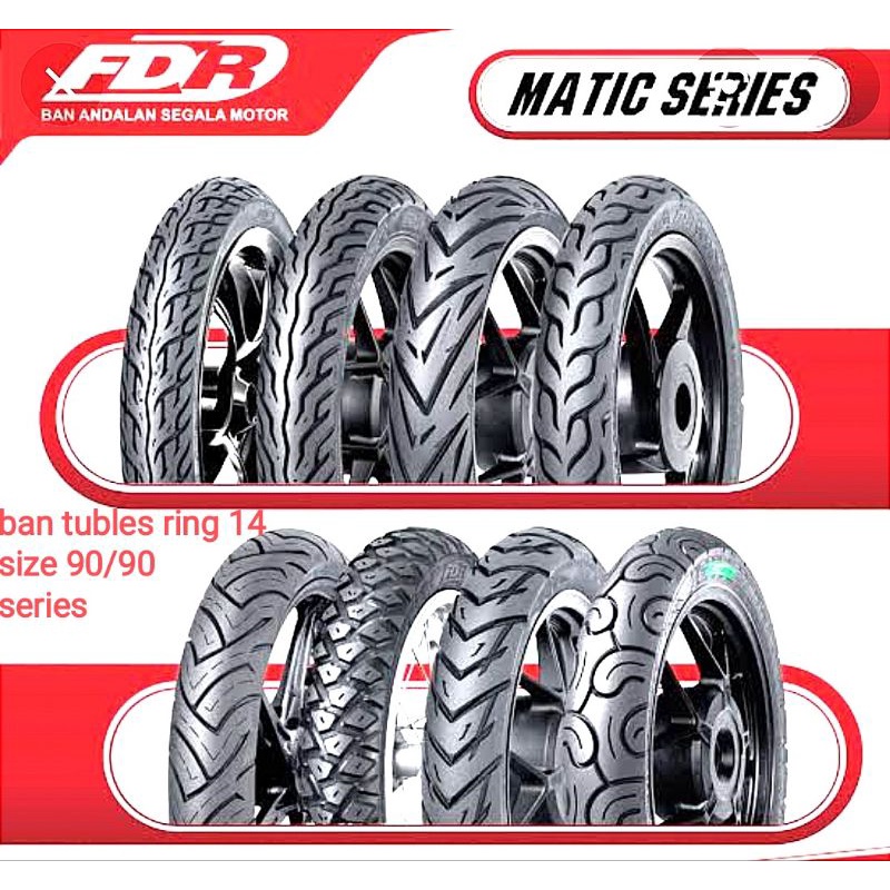 ban tubles fdr scooter matic 90/90 ring 14 series ( flemino - flemmo - spartax - facio - hover - sport xr evo ) free pentil 100% original