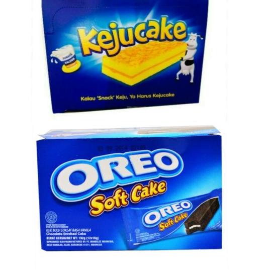 

Keju Cake 16gr 1pak (isi 12) / Oreo Soft Cake 16gr (isi 12)