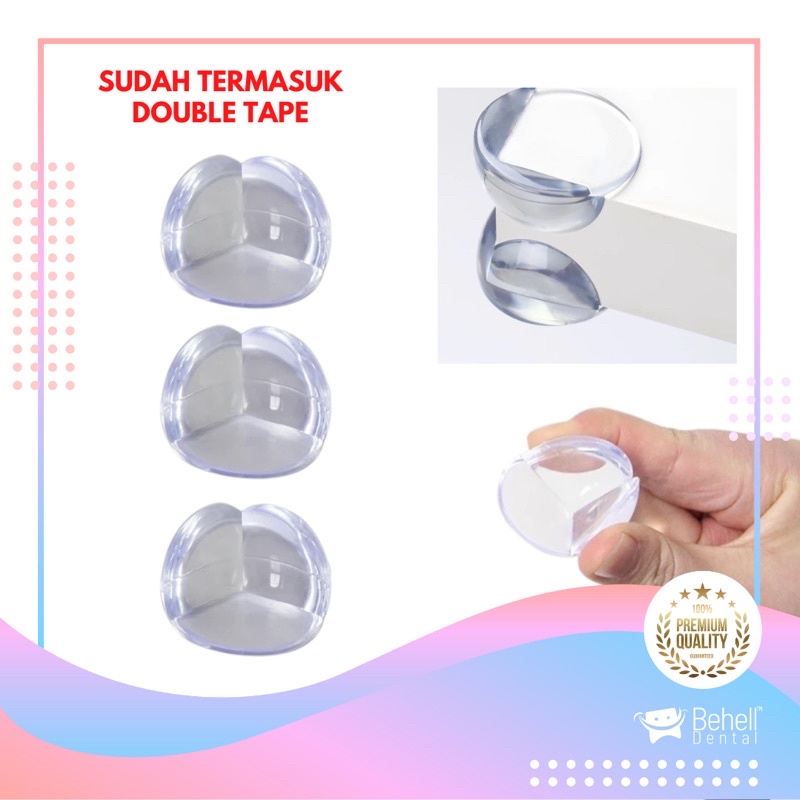 ORI PENGAMAN PELINDUNG SIKU SUDUT MEJA KACA KAYU BESI TRANSPARAN BAYI OVAL SILIKON SILICONE KARET