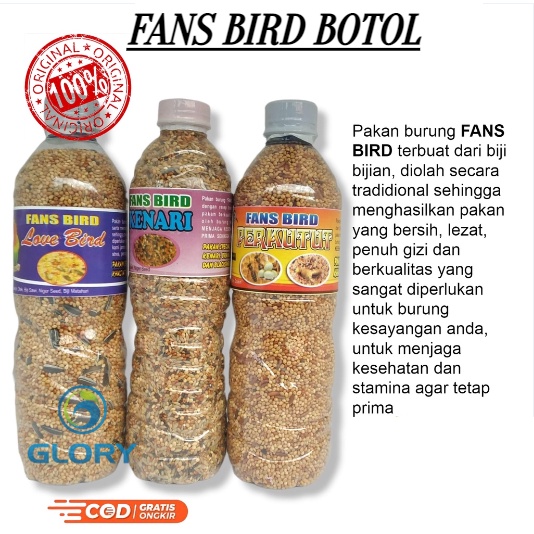 Fans Bird Biji Milet Campur Pakan / Makanan Burung Derkuku  Love Bird Kenari Dan Perkutut Lomba Auto