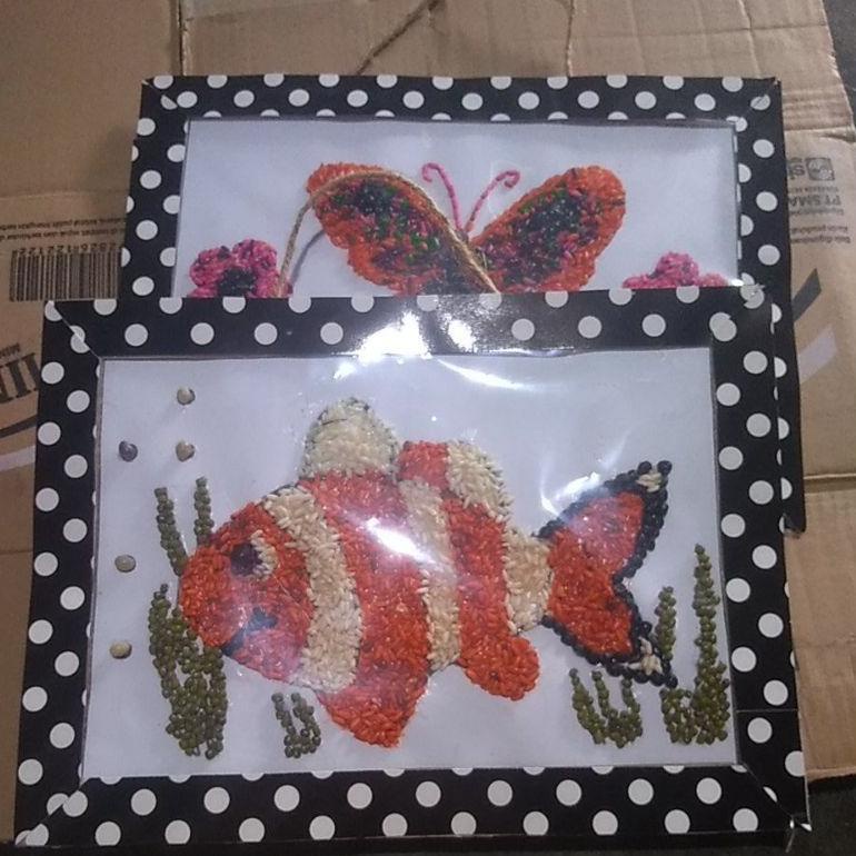 

(Z-K8K(♫♪) kolase biji bijian / prakarya menempel tugas sekolah anak sd murah