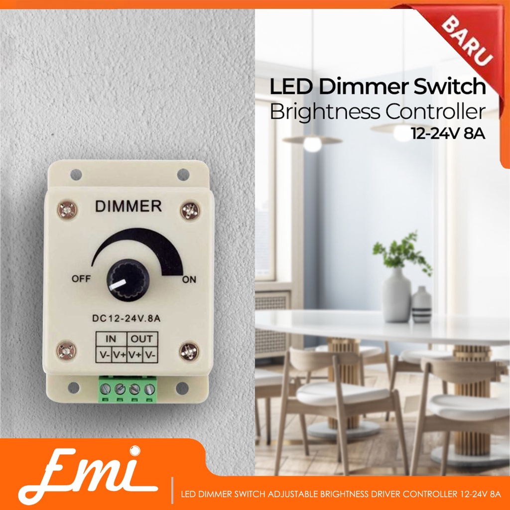 LED Dimmer Switch Lamp Adjustable Brightness Driver Controller 12-24V