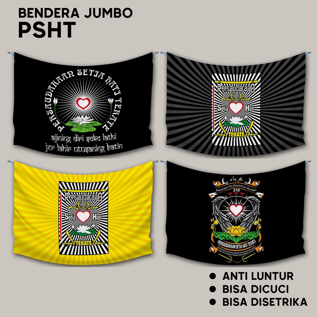 BENDERA JUMBO PENCAK SILAT PSHT SETIA HATI TERATE| BENDERA KOMUNITAS | BENDERA KAIN