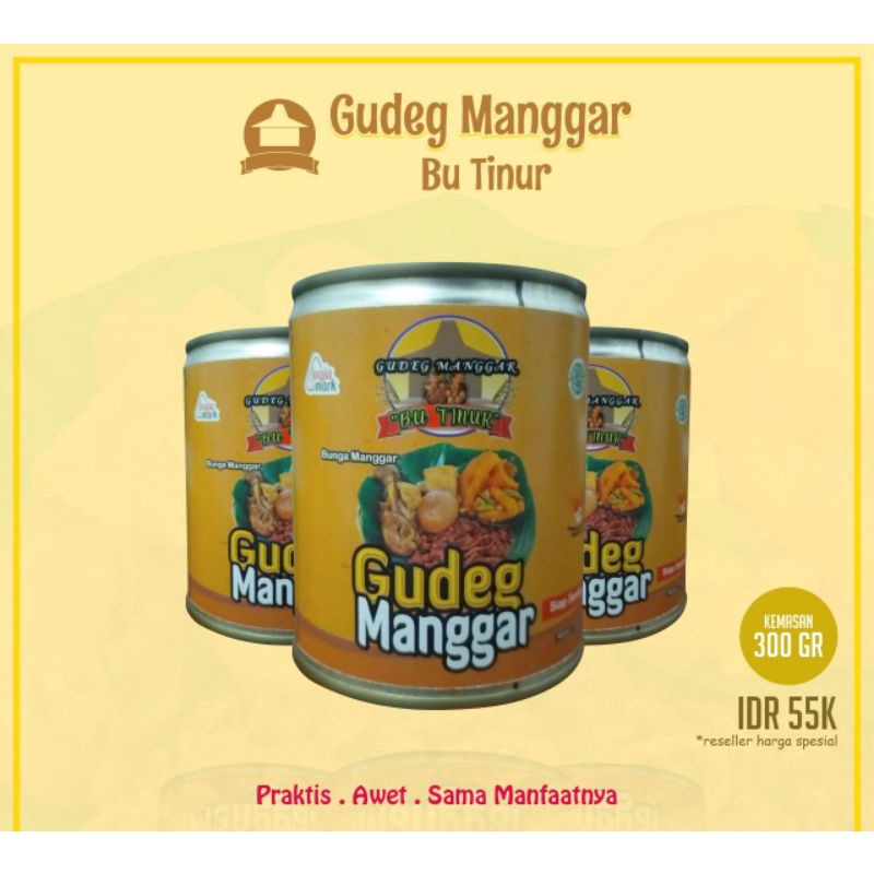 Gudeg Manggar Bu Tinur Kaleng Sedang / Gudeg Jogja / Oleh oleh Jogja