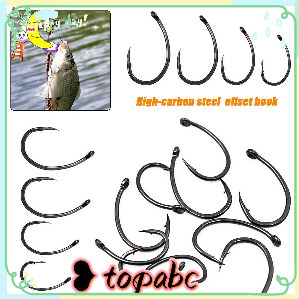 Top 50pcs/kotak Kait Pancing Berduri Tajam Baja Karbon Tahan Lama Kepala Lalat Fishhooks