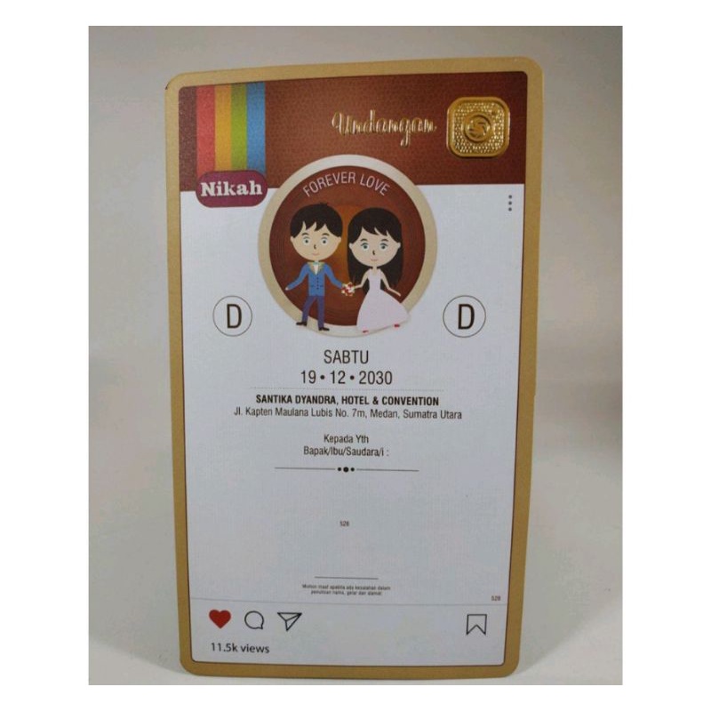 Undangan nikah unik - undangan nikah instagram - undangan nikah murah