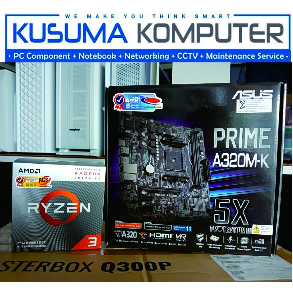 Paket Asus Prime A320M-K A320M + AMD Ryzen 3200G