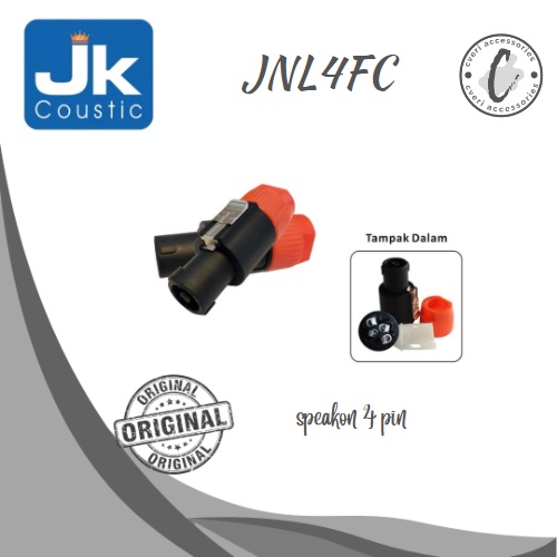 JK Coustic JNL4FC Jack Speakon 4 Pin Original