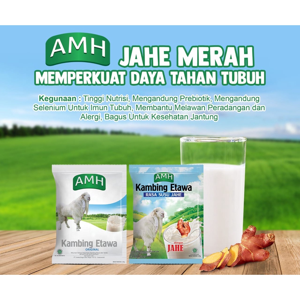 

Susu Kambing Etawa AMH Jahe dan Vanilla Original 10 Sachet