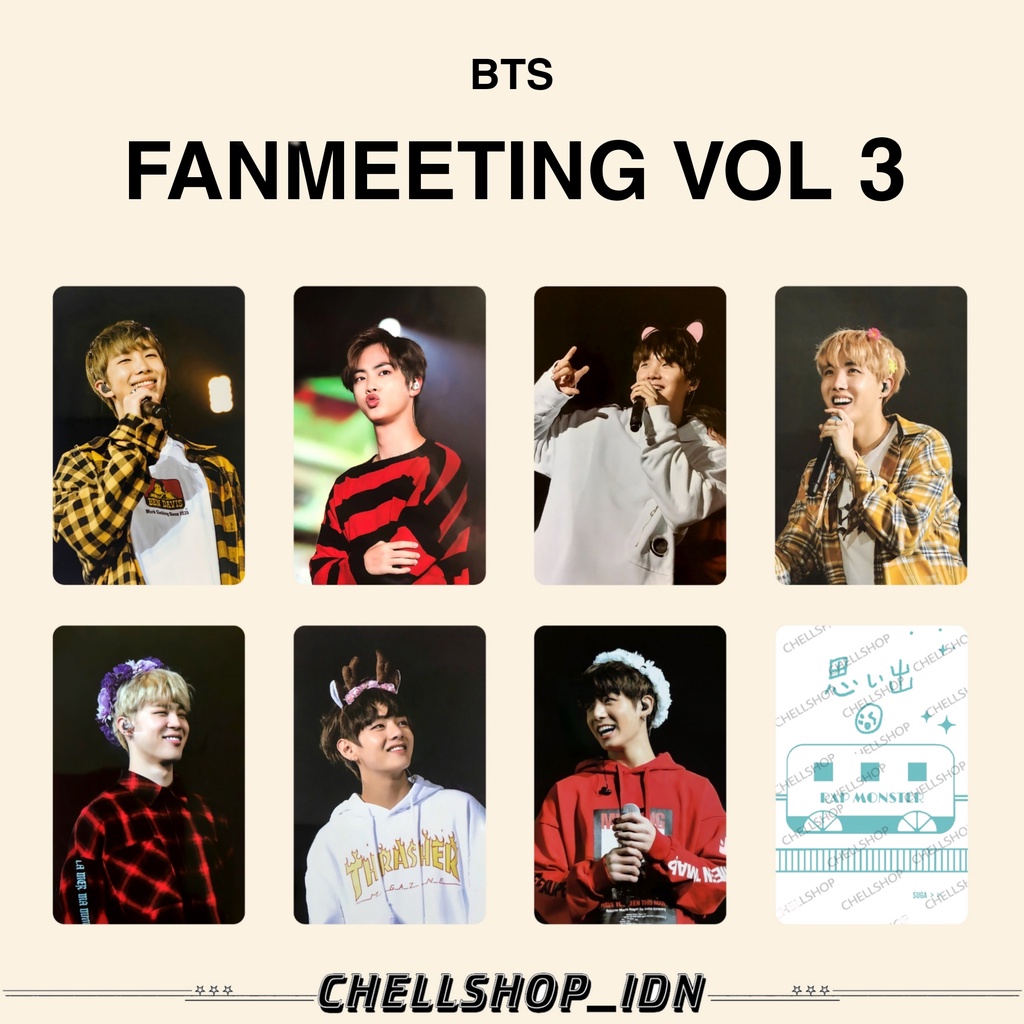 PHOTOCARD BTS FANMEETING VOL 3 JAPAN