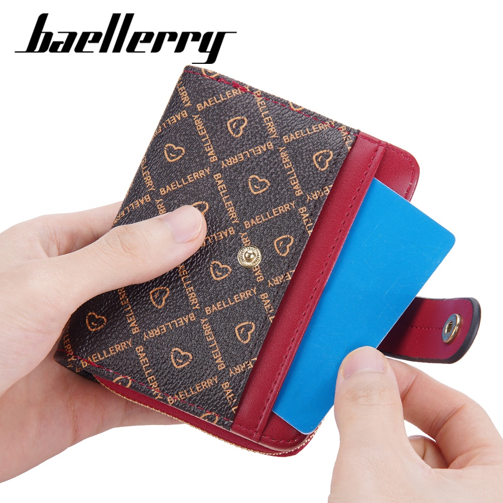 BAELLERRY N1860 Dompet Wanita Kecil Dompet Lipat Bahan Kulit PU Leather Premium WATCHKITE WKOS