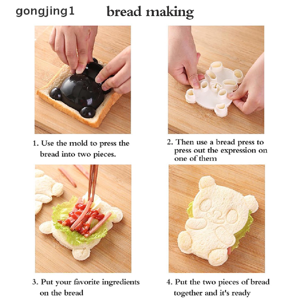 Ggg 1Set Cetakan Sandwich Mould Panda Dolphins Biskuit Embos Baking Pastry Cetakan Onigiri ID