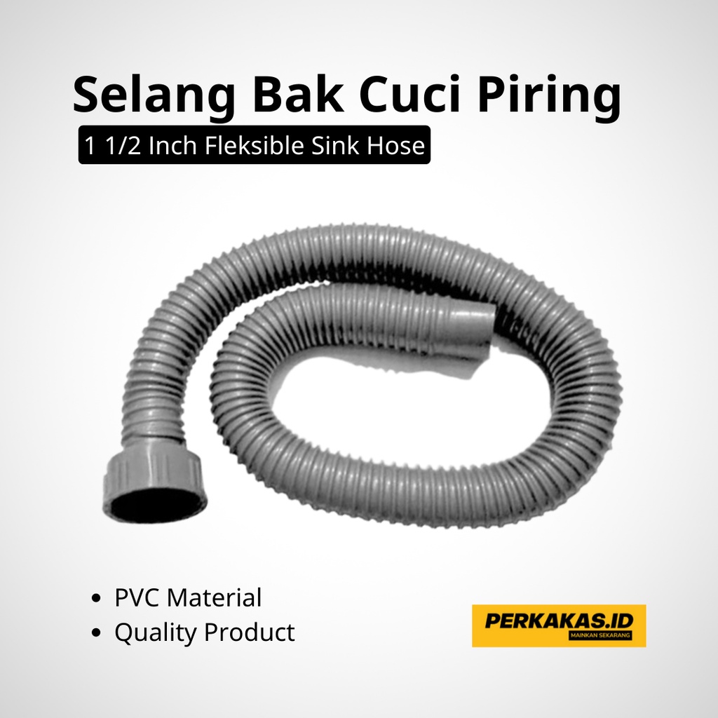 Selang Wastafel Cuci Piring PVC 1,5 Inch 1 Meter HIPPO