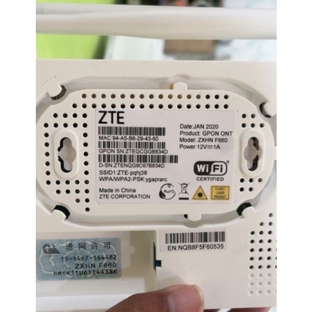 ONT GPON ZTE F609/f660 V2/V8 Plus Adaptor