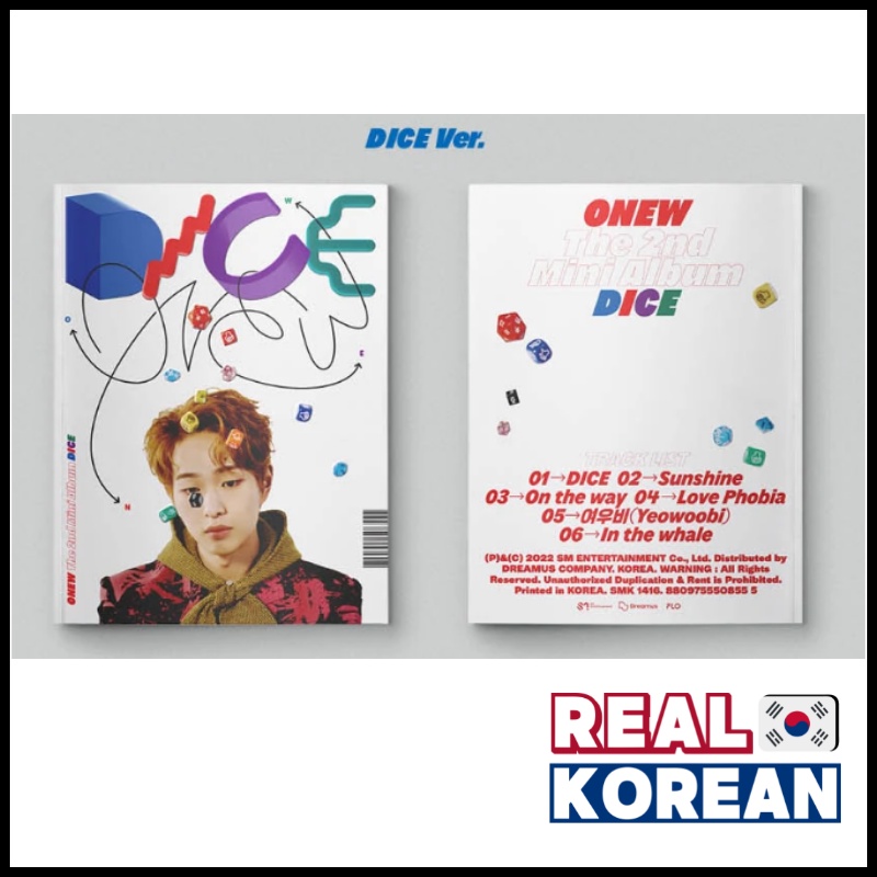 ONEW - DICE (2ND MINI ALBUM) - DIGIPACK VER./ PHOTOBOOK VER.