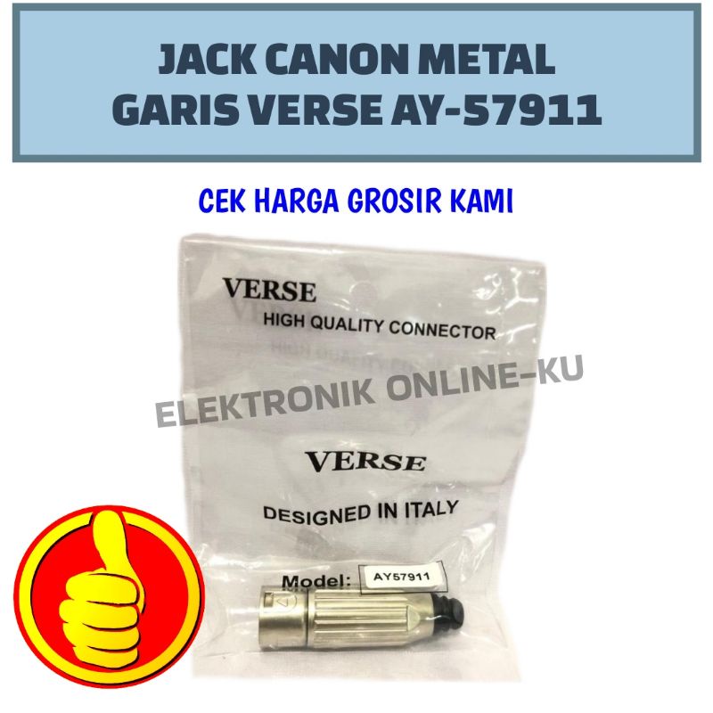 JACK CANON XLR MALE METAL GARIS AY57911