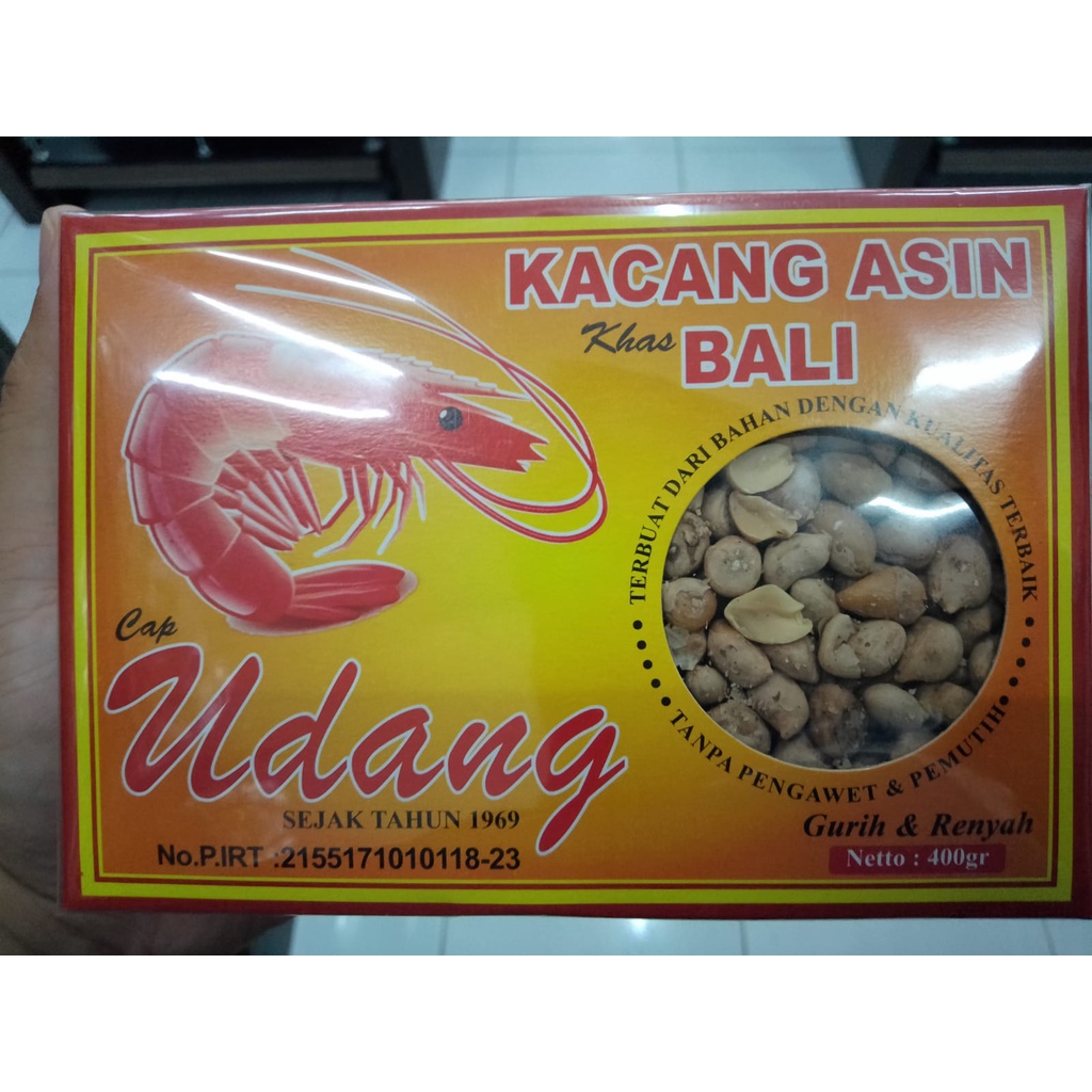 KACANG ASIN CAP UDANG 400GR KHAS BALI HALAL GURIH &amp; RENYAH