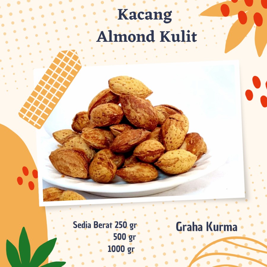 

Kacang Almond Cangkang / Kulit Rasa Creamy Butter Milk Matang 1kg