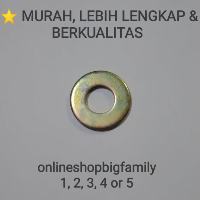 RING PLAT M10 (UNTUK BAUT DRAT 14, DIAMETER 17 MM)