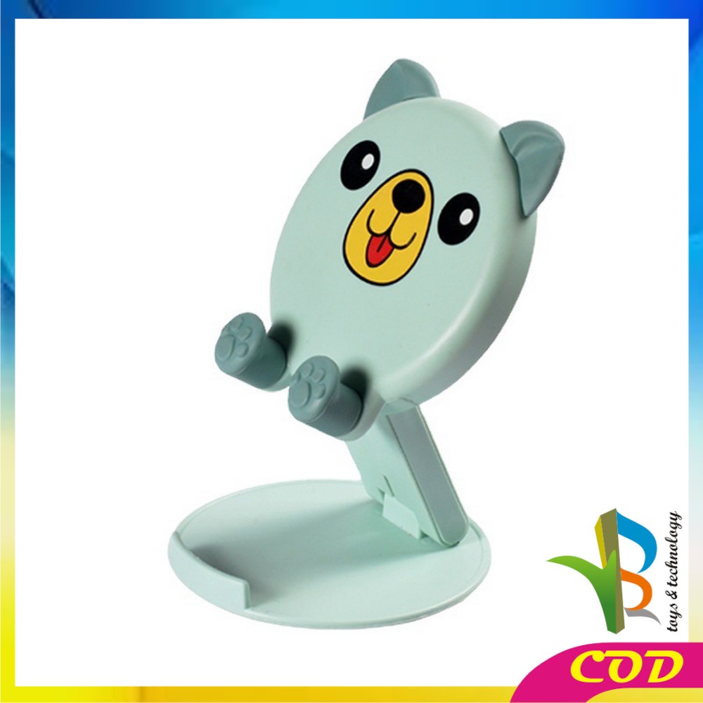 RB-C727 Stand Holder Lipat Motif Animal Karakter Lucu Folding Dekstop Dudukan Hp Multifungsi / Phone Holder Hp Untuk Penyangga Ponsel Tatakan Handphone