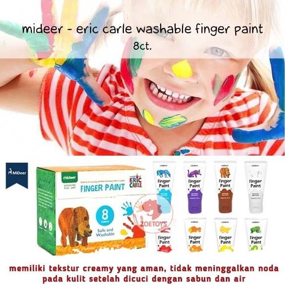 

Zoetoys Mideer - Eric Carle Washable Finger Paint 8 ct warna colors
