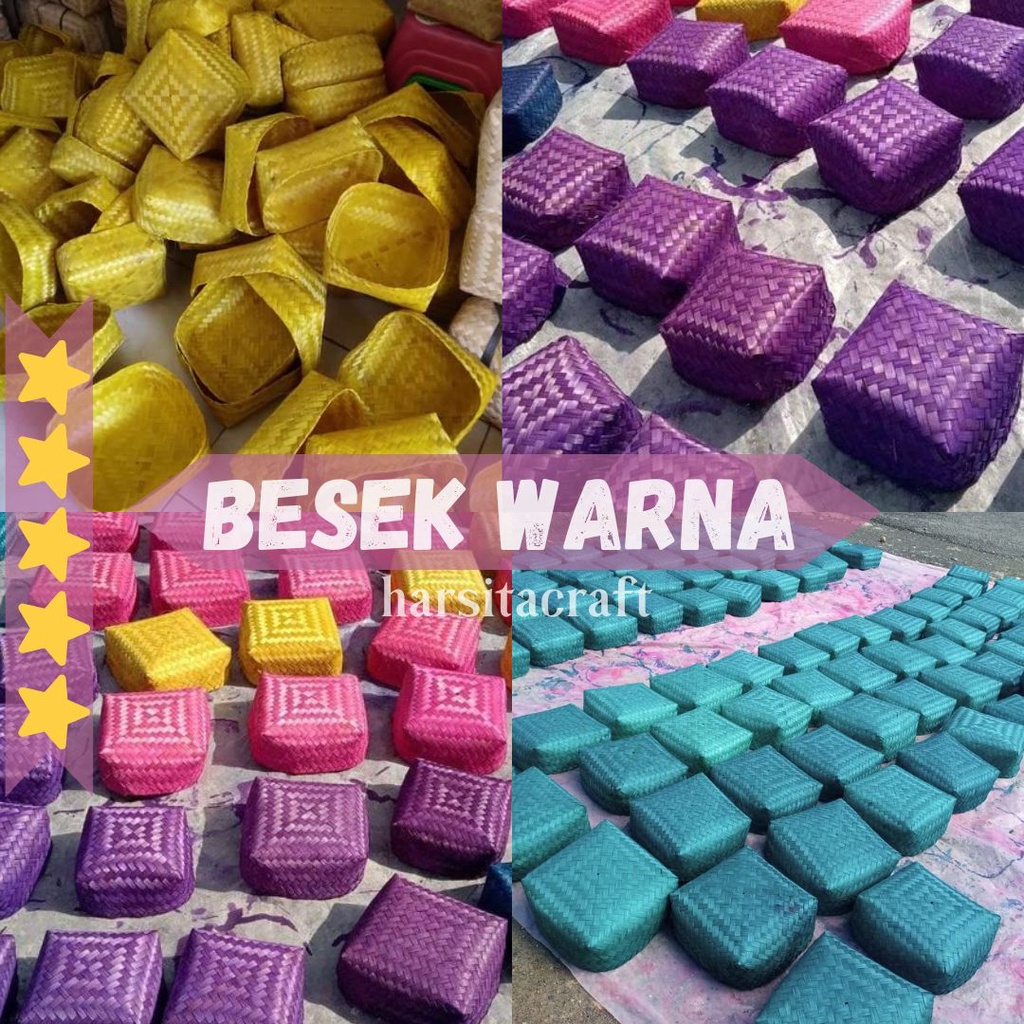 TERLARIS BESEK BAMBU WARNA / BESEK ANYAMAN BAMBU RAPIH