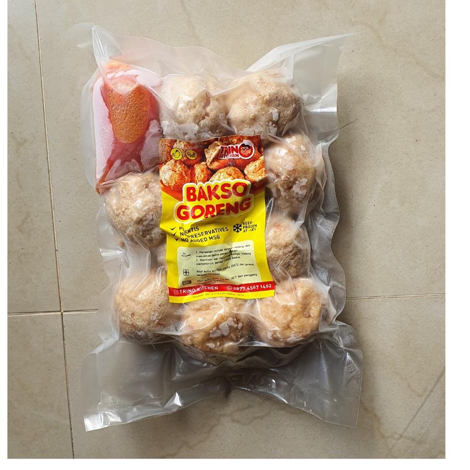 

(D-D1D-❤) 100% HALAL Bakso Goreng Ayam Udang Frozen - Trino Kitchen (Termasuk Saus Sambal) murah