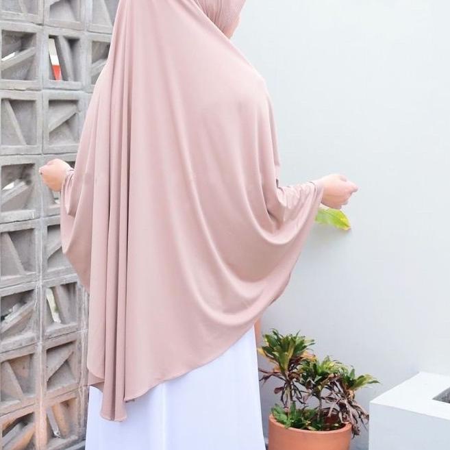 EXCLUSIVEJilbab Instan Bergo Hamidah Jersey Ukuran (XL) / Bergo Jersey Jumbo / Hijab jersey|SQ8
