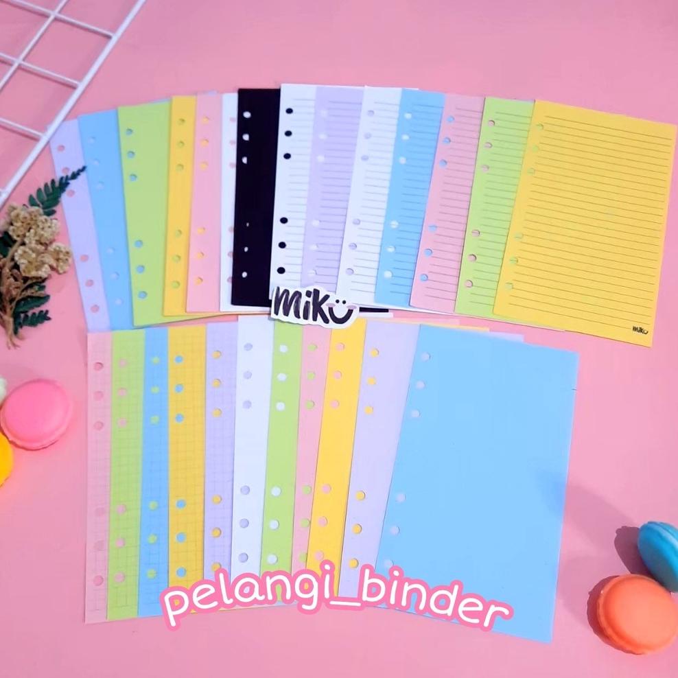 

[H-Y3Y-✔] [A6] isi binder loose leaf garis polos ukuran A6_kekinian