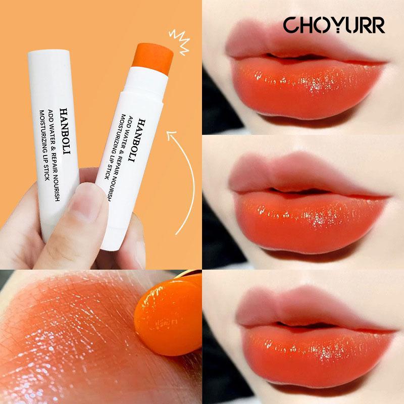 【COD】Red Orange HANBOLI Lip Balm Moisturizing Repair Nourish Lipstick Rubah Warna Pelembab Bibir Pecah Kering-CH