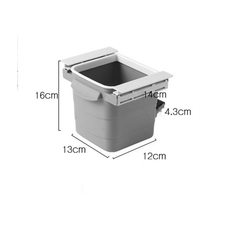 (Serba Serbi)Kotak Penyimpanan / Sampah Mini Portabel Bawah meja /Tempat sampah Sliding Bawah Meja Praktis &amp; Mudah
