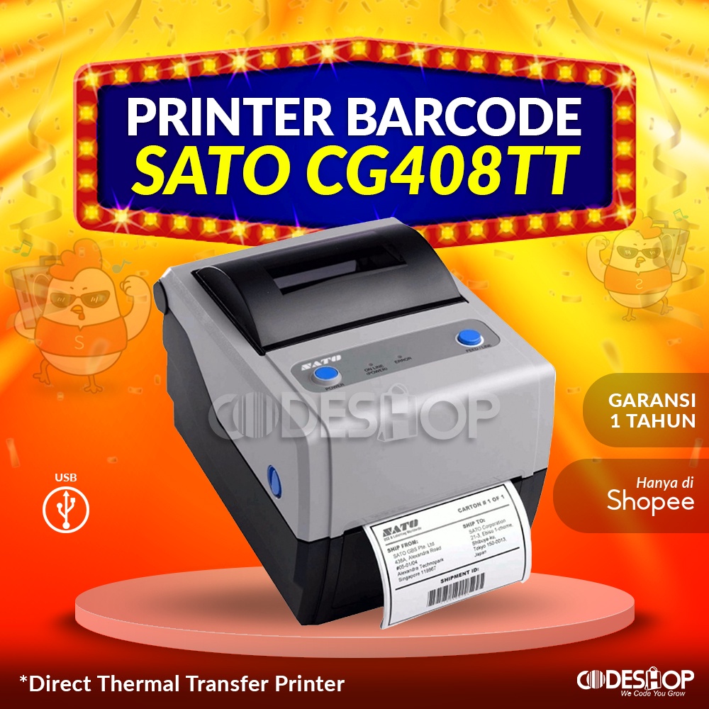Printer Barcode SATO CG408TT  Printer Direct Transfer