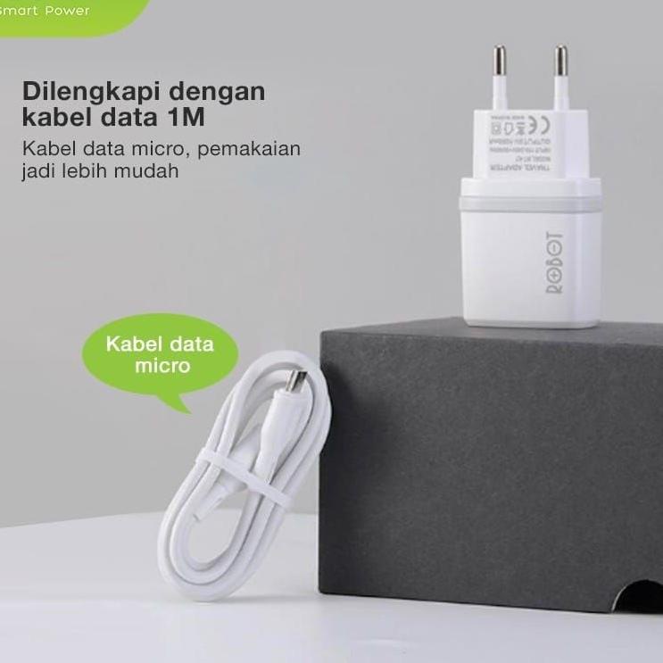 Murah Terkeren TRAVEL CHARGER ROBOT RT-K7 USB MICRO CHARGER CASAN ROBOT RT-K7