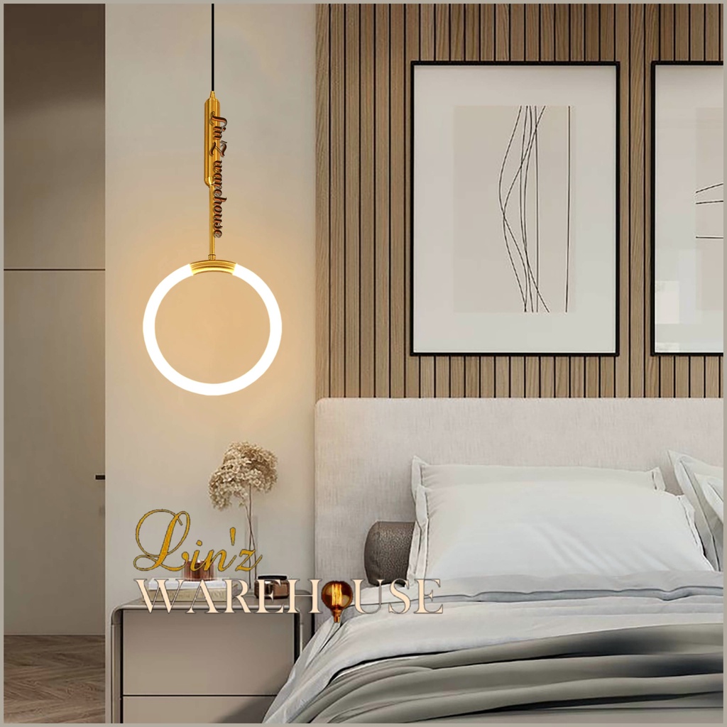 Lampu gantung MODERN GOLD RING LED pendant lamp