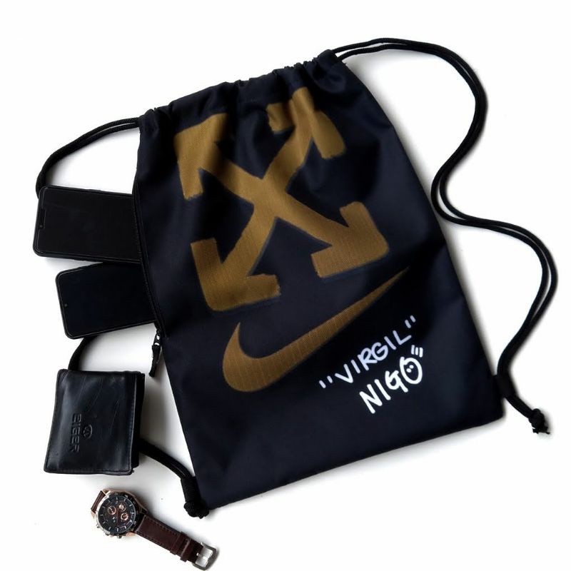 Tas Ransel Serut Pria &amp; Wanita - String Bag Virgil Nigo Edition