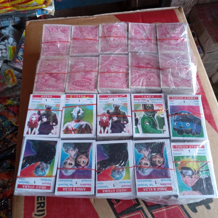 ISI 100 PACK KARTU KWARTET BESAR / GAMBARAN / 100 x 32 PCS MAINAN ANAK