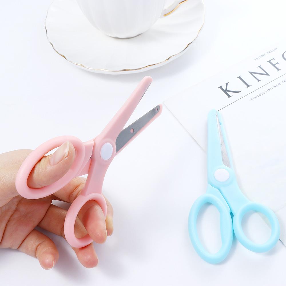 Mxbeauty Gunting Plastik Kantor Portable Handmade Tools Safety Round Head Art Tool Alat Pemotong Multifungsi Office Scissor