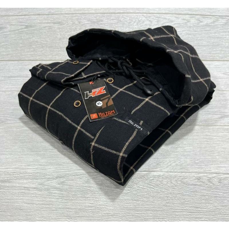 TERBARU KAMEJA FLANNEL HOODIE ORIGINAL [PREMIUM QUALIY] M L XL