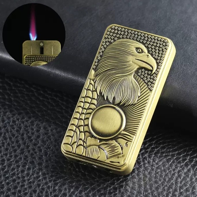 Korek Api Bara Gas Gesek Cool The Lighter Motif Elang Eagle XF-329 371