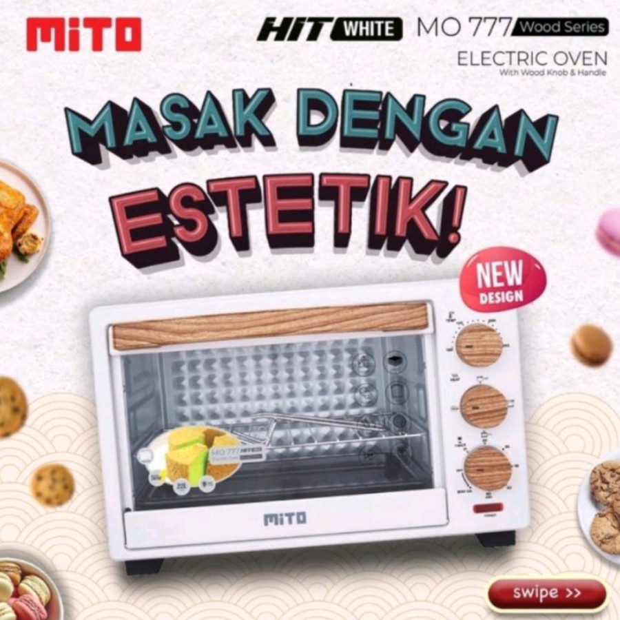 Oven MITO MO-777 Electric Oven Listrik Low Watt ( 22 Liter - 350 Watt) | MO777 Warna Baru