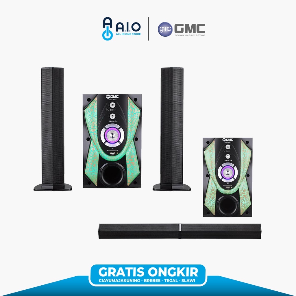 GMC SPEAKER BLUETOOTH 886F 2IN 1 | GRATIS ONGKIR KOTA CIREBON