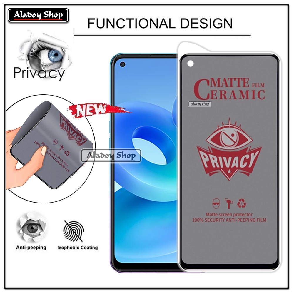 PAKET 2IN1 Anti Gores Privacy Oppo A95 5G/A94/F19 Pro + Tempered Glass Kamera