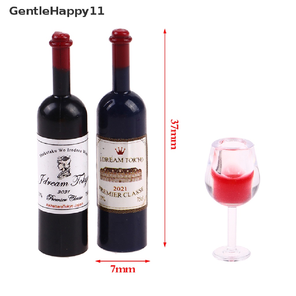 Gentlehappy 5Pcs 1: 12rumah Boneka Miniatur Cangkir Anggur Mug Bir Botol Wine Model Boneka Dekorasi Mainan id