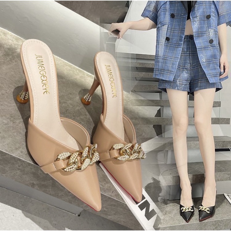 Heelsslop V505 Sendal wanita import realpict