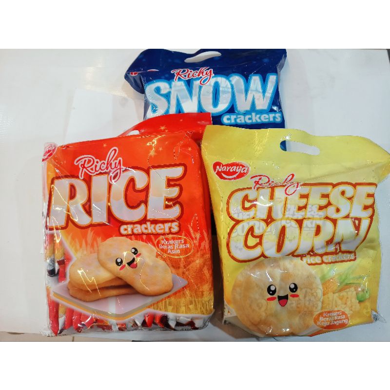 

RICKY SNOW CRACKER 320gram/CHEESE CORN 230gram/RICE CRACKER 252gram