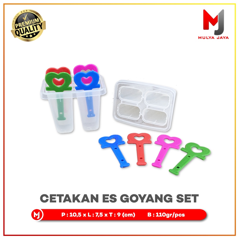 Mulya Jaya Cetakan Es Krim Stik Set Plastik Lucu
