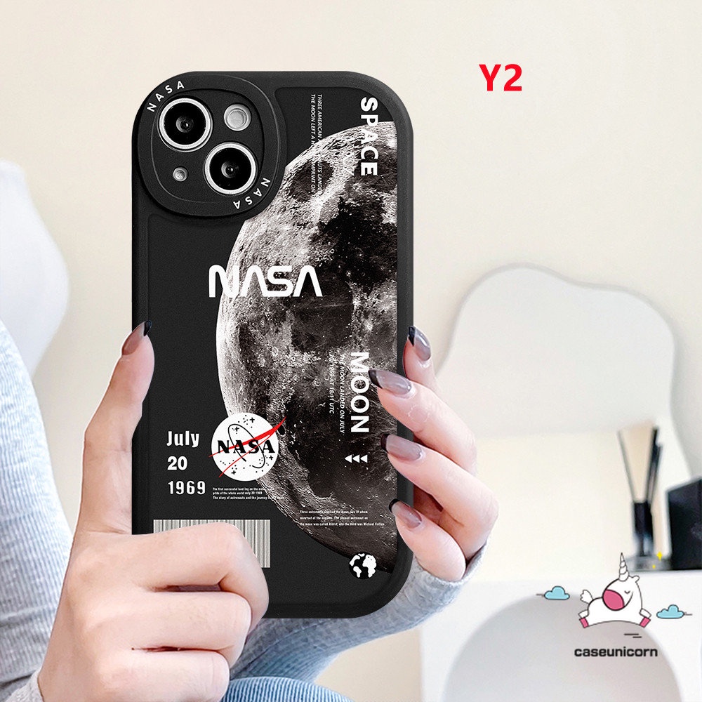 Untuk Realme C21Y C55 C31 C35 C53 10 Pro Plus C12 C11 C15 C25Y C25s C21 C30 GT C17 C2 8 5i 7i 5 6i 5s 5 6s 6 9i 8i 8Pro C20A C3 C20 C17 Trendy Brand NASA Astronot Casing Belakang TPU Lembut