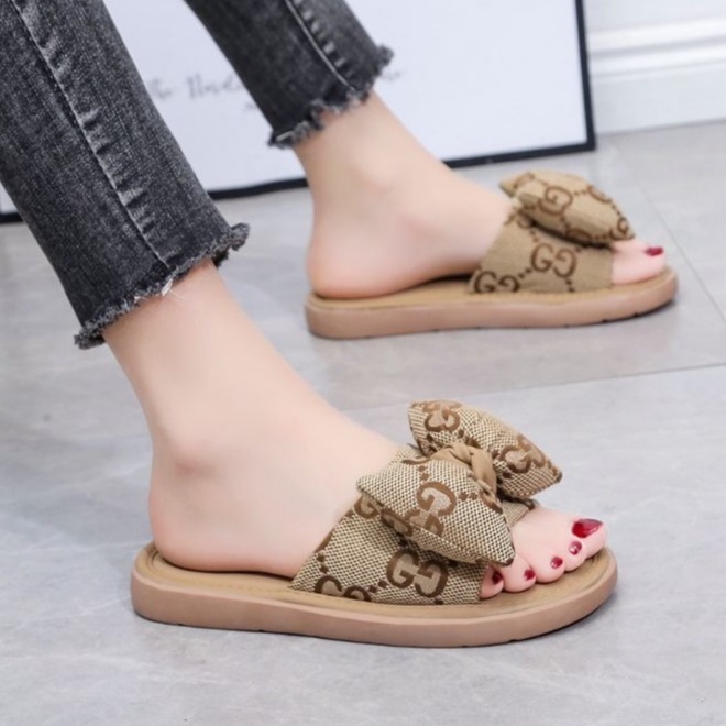 Sandal Flat Wanita Import 0113330 Sandal Guggi Pita